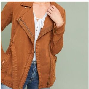 Anthropologie Everyday Belted Moto Jacket in Cedar